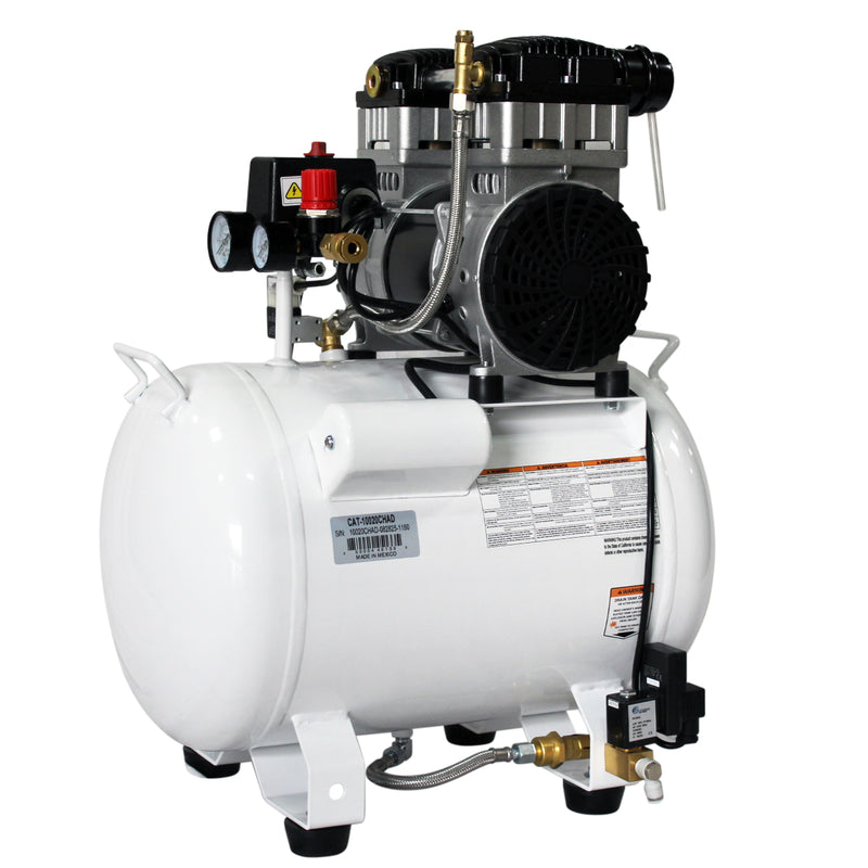 CALIFORNIA AIR TOOLS 10020CHAD Powerful 2.0 Hp Ultra Quiet, Oil-Free 10 Gallon Air Compressor with Automatic Drain Valve