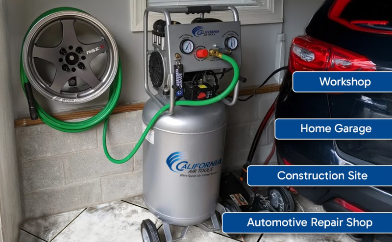 CALIFORNIA AIR TOOLS 20020 Ultra Quiet, Oil-Free and Powerful 2.0 Hp Portable 20-Gallon Air Compressor