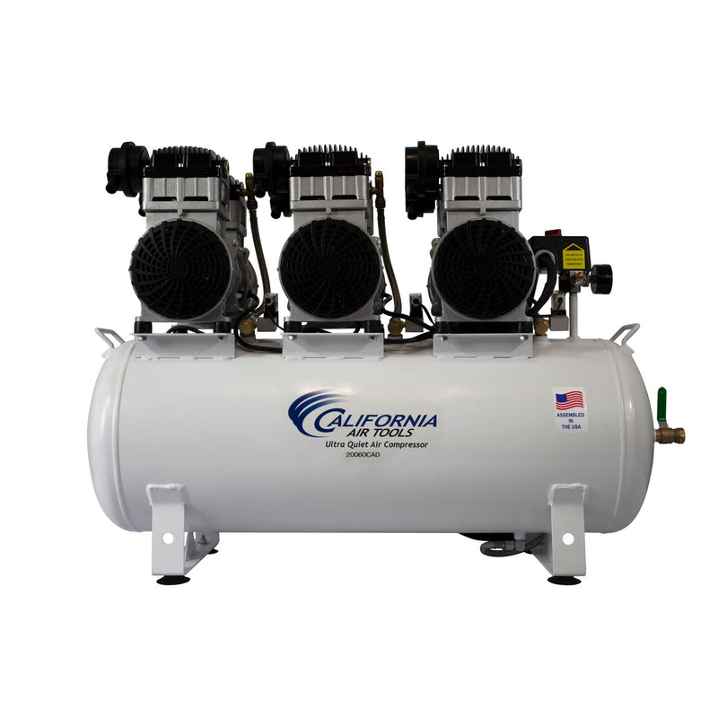California Air Tools 20060CAD 6.0 HP 20 Gallon Oil-Free Air Compressor with Automatic Drain 220V