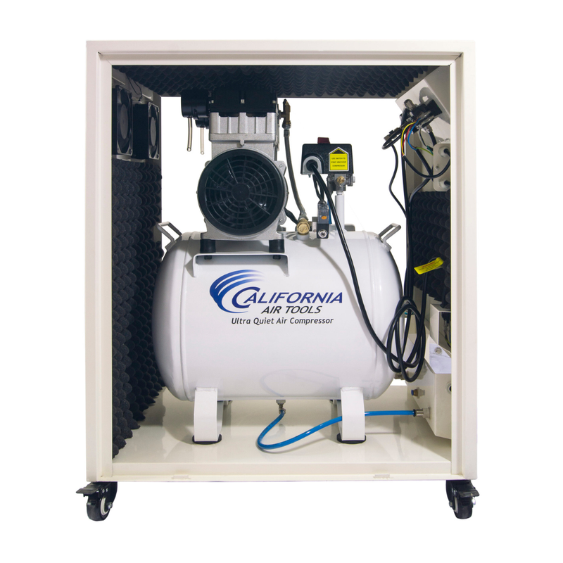 California Air Tools 10020SPCAD 2.0 HP 10 Gallon Oil-Free Air Compressor with Auto Drain and Soundproof Cabinet