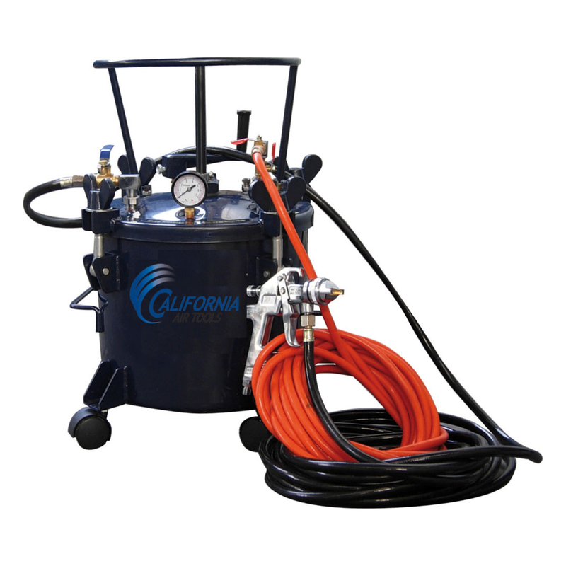 CALIFORNIA AIR TOOLS 365 – 5 Gallon Pressure Pot with HVLP Gun & Hose Kit
