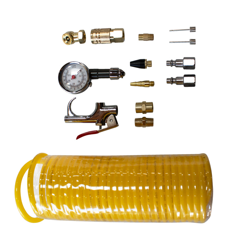 California Air Tools 376 16-Piece Air Hose & Accessory Kit with Tire Gauge