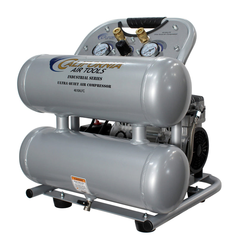 CALIFORNIA AIR TOOLS 4610ALFC Ultra Quiet 1.0 Hp, Oil-Free, Lightweight 4.6 Gallon Air Compressor (Industrial Series)