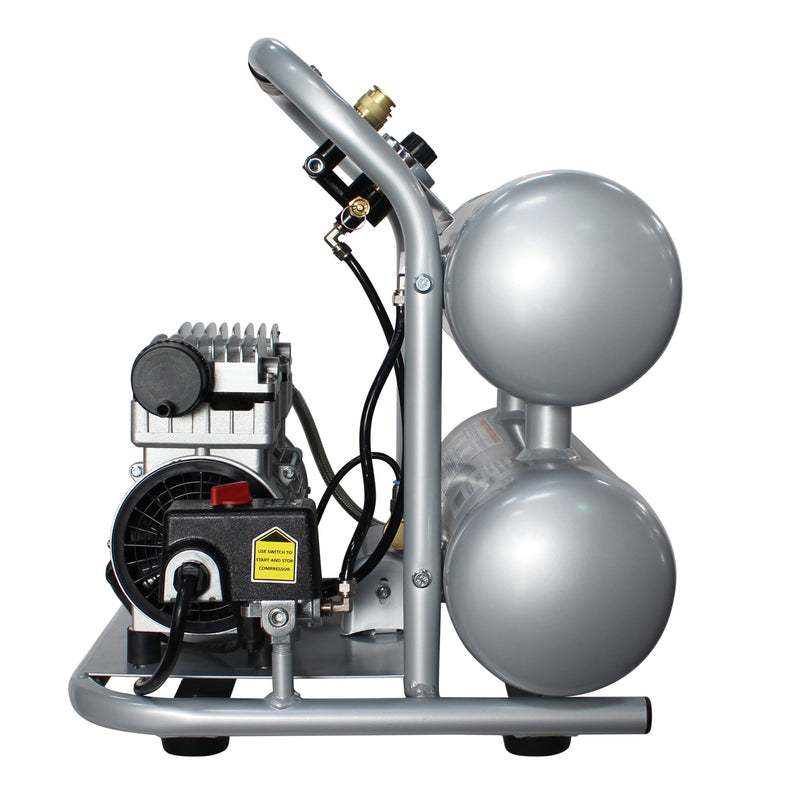 CALIFORNIA AIR TOOLS 4610ALFC Ultra Quiet 1.0 Hp, Oil-Free, Lightweight 4.6 Gallon Air Compressor (Industrial Series)