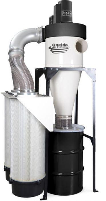 Oneida 5hp High Vacuum SMART Boost 55 Gal. Freestanding Cyclone Dust Collector