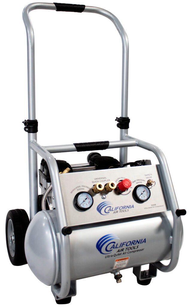 CALIFORNIA AIR TOOLS 5020W Powerful 2.0 Hp Ultra Quiet & Oil-Free Rugged 5 Gallon Air Compressor