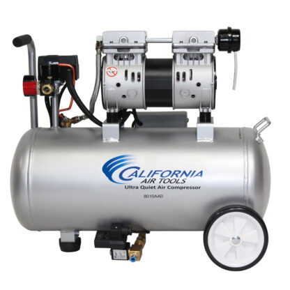 CALIFORNIA AIR TOOLS 8010AAD Ultra Quiet, Oil-Free, Lightweight Aluminum Tank 1.0 Hp Air Compressor with Automatic Drain Valve