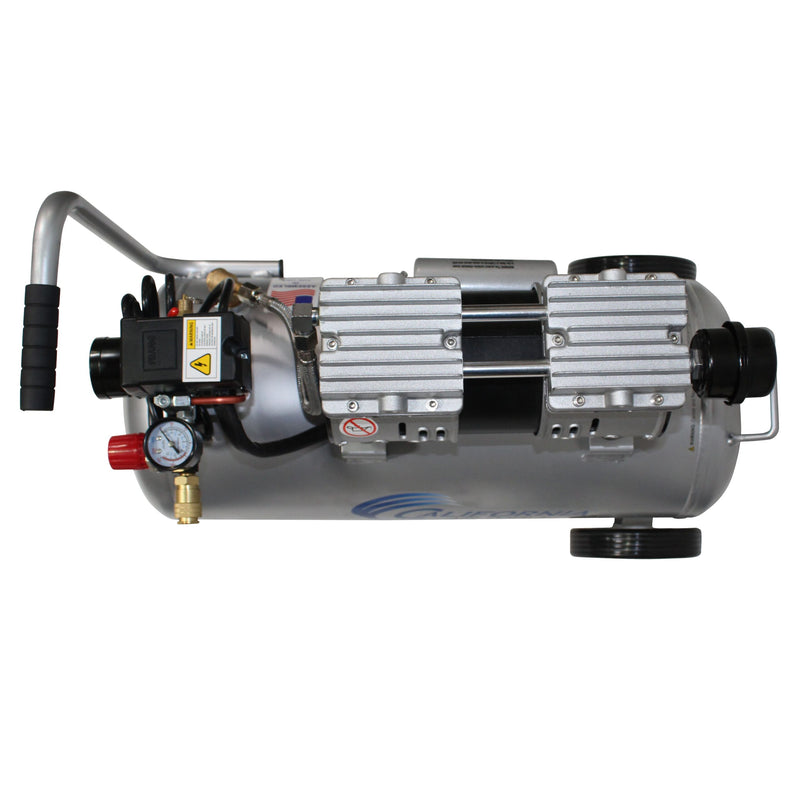 CALIFORNIA AIR TOOLS 8010AAD Ultra Quiet, Oil-Free, Lightweight Aluminum Tank 1.0 Hp Air Compressor with Automatic Drain Valve
