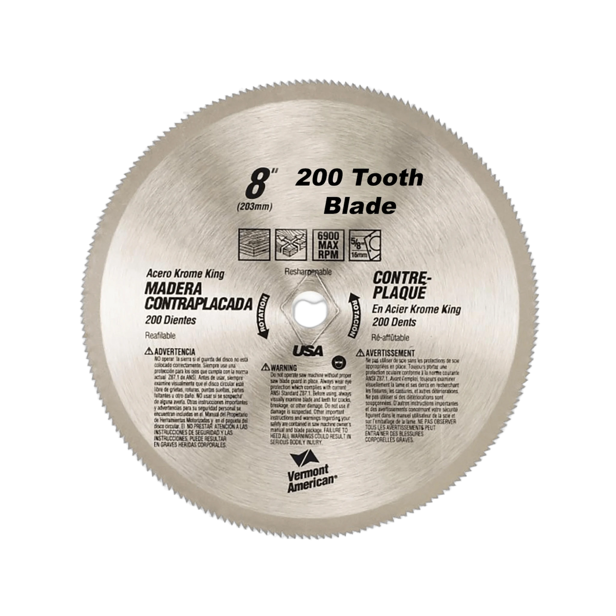 8″ Saw Blade for Vertical Panel Saws – front