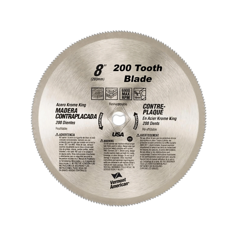 8″ Saw Blade for Vertical Panel Saws – front