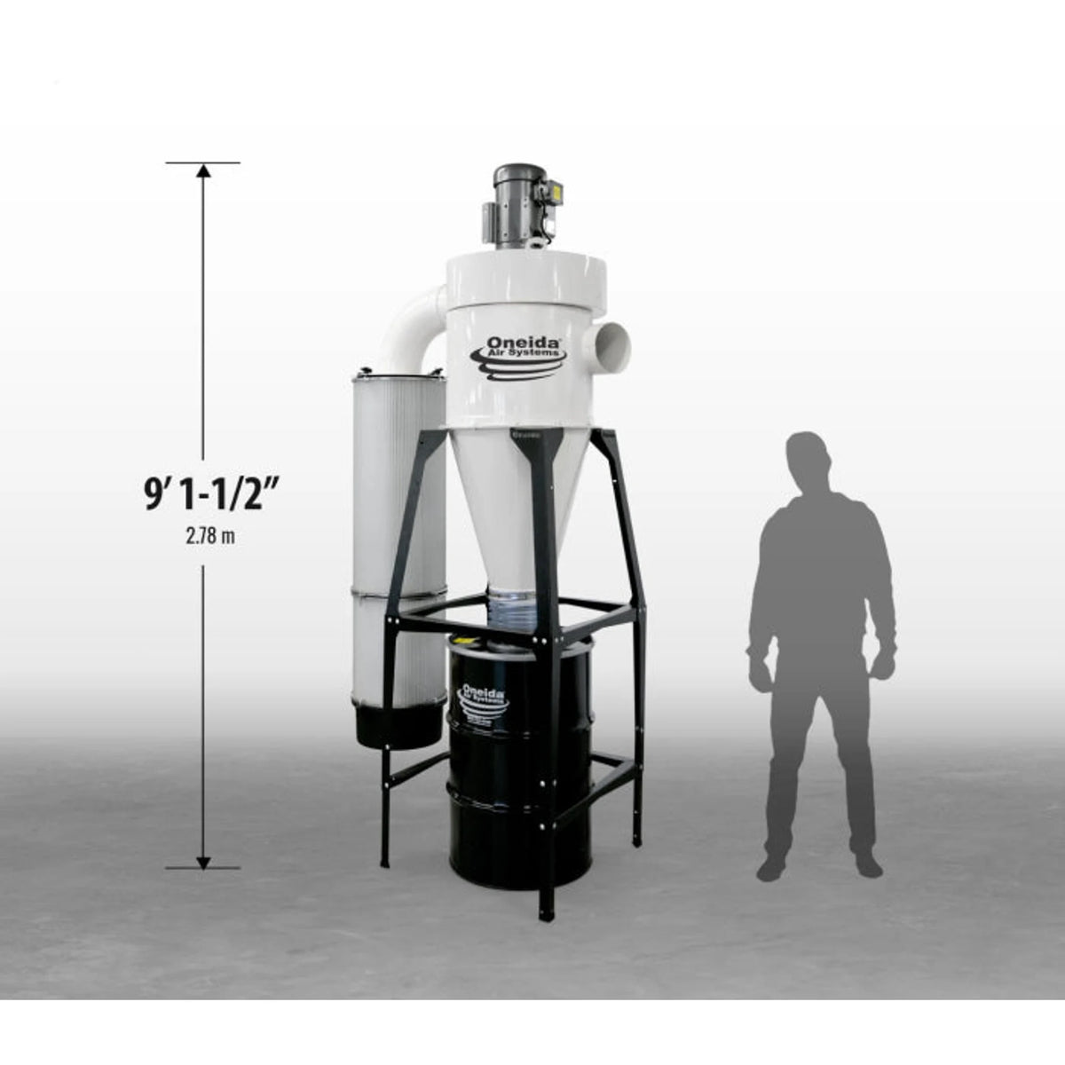Oneida 5hp High Vacuum Freestanding Cyclone Dust Collector – alternate view 4
