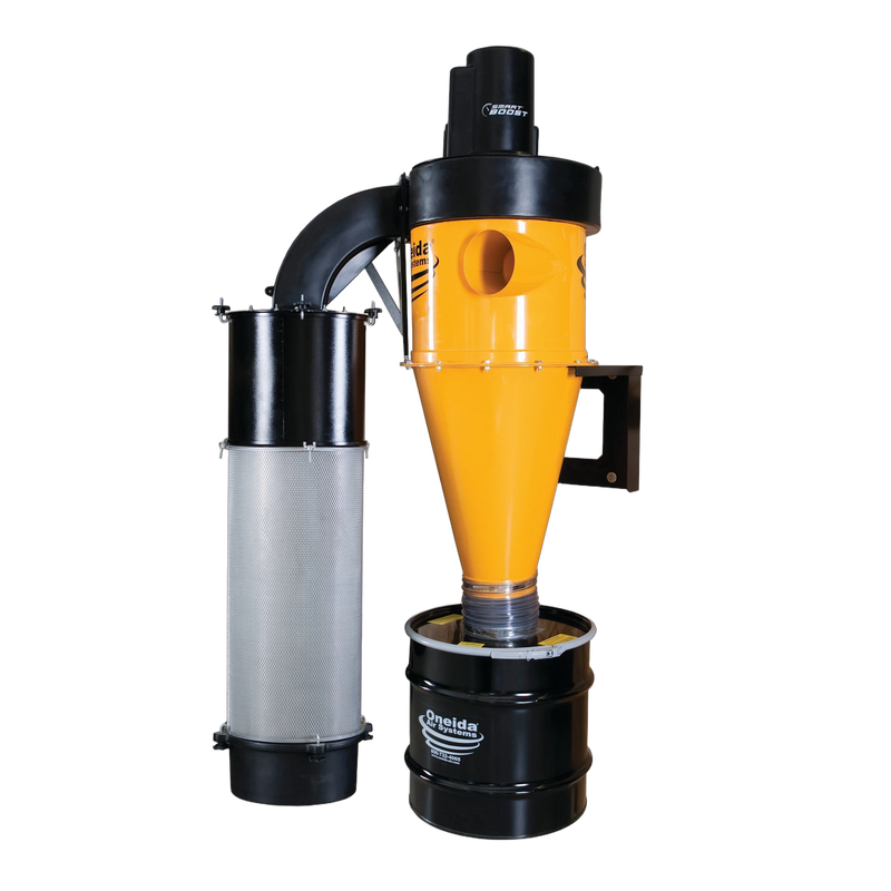 Oneida 5hp 1ph Dust Gorilla Pro SMART Boost HEPA-GFM Cyclone Dust Collector – front