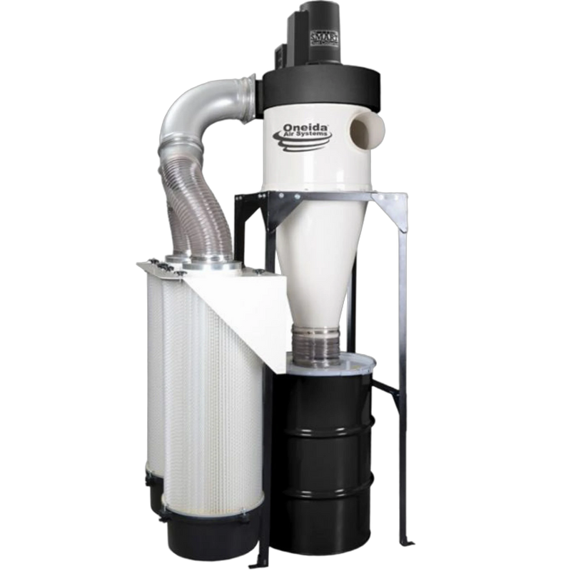 Oneida 5hp High Vacuum SMART Boost 55 Gal. Freestanding Cyclone Dust Collector – front