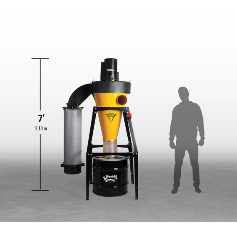 Oneida 3HP V-System 3000 SMART Boost HEPA-GFM Cyclone Dust Collector – alternate view 7