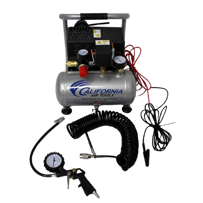 California Air Tools 12V1P10S 12-Volt Portable Air Compressor – 1 Gallon – front