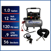 California Air Tools 12V1P10S 12-Volt Portable Air Compressor – 1 Gallon – alternate view 2