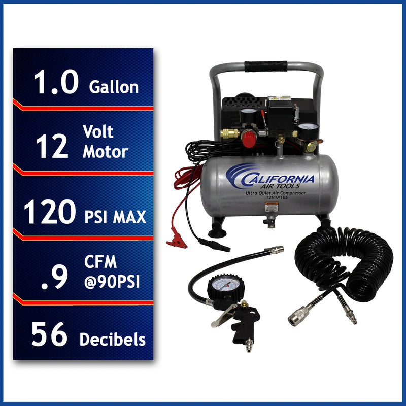 California Air Tools 12V1P10S 12-Volt Portable Air Compressor – 1 Gallon – alternate view 2