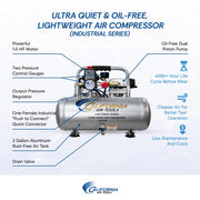 California Air Tools 2010ALFC 1 HP 2 Gallon Oil-Free Portable Air Compressor – alternate view 8