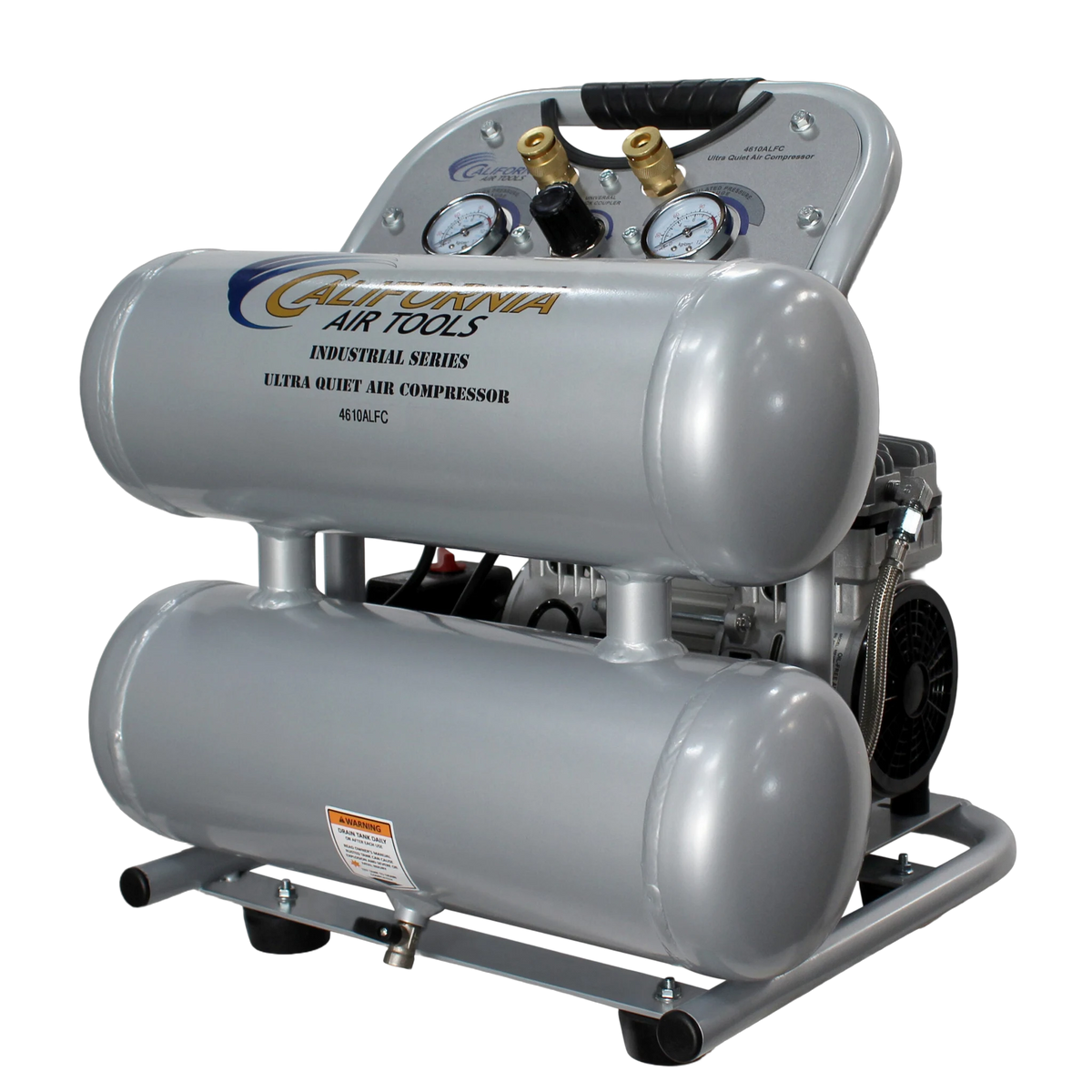 California Air Tools 4610ALFC 1 HP 4.6 Gallon Oil-Free Aluminum Air Compressor – front