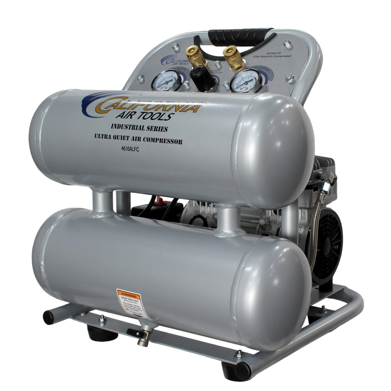California Air Tools 4610ALFC 1 HP 4.6 Gallon Oil-Free Aluminum Air Compressor – front