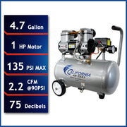 California Air Tools 4710W 1 HP 4.7 Gallon Oil-Free Air Compressor – alternate view 2