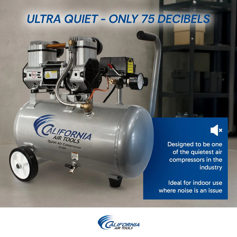 California Air Tools 4710W 1 HP 4.7 Gallon Oil-Free Air Compressor – alternate view 3