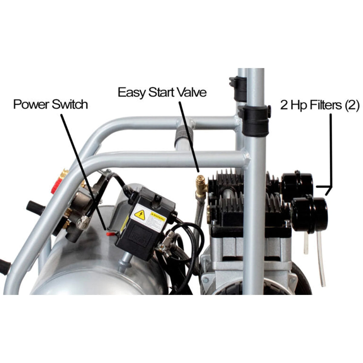 California Air Tools 5020W 2 HP 5 Gallon Oil-Free Air Compressor – alternate view 3
