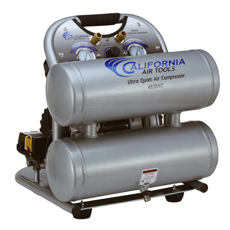 California Air Tools 4620AC 2 HP 4.6 Gallon Oil-Free Aluminum Air Compressor – front