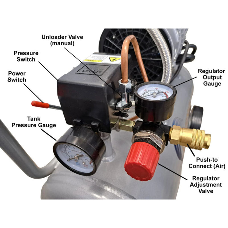 California Air Tools 8010 1 HP 8 Gallon Oil-Free Air Compressor – alternate view 4
