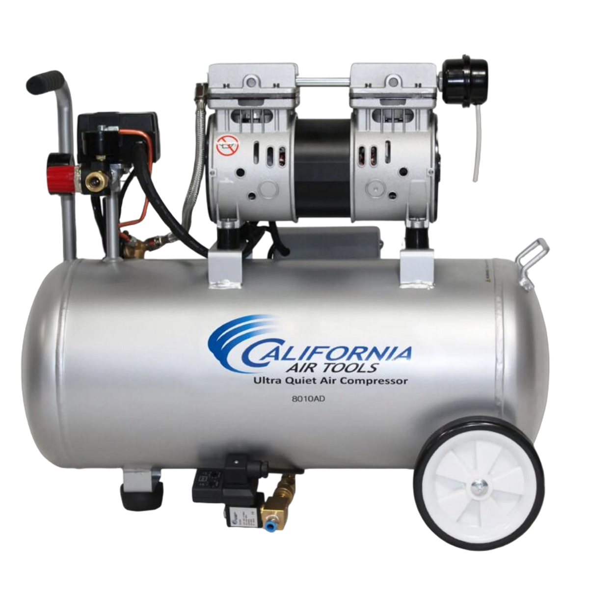 California Air Tools 8010AD 1 HP 8 Gallon Oil-Free Air Compressor with Automatic Drain Valve – front