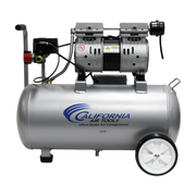 California Air Tools 8010AAD 1 HP 8 Gallon Oil-Free Aluminum Air Compressor with Automatic Drain Valve – front