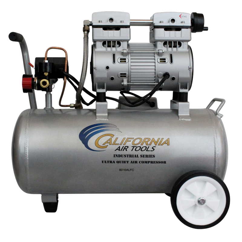 California Air Tools 8010ALFC 1 HP 8 Gallon Oil-Free Aluminum Air Compressor – front
