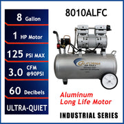 California Air Tools 8010ALFC 1 HP 8 Gallon Oil-Free Aluminum Air Compressor – alternate view 2