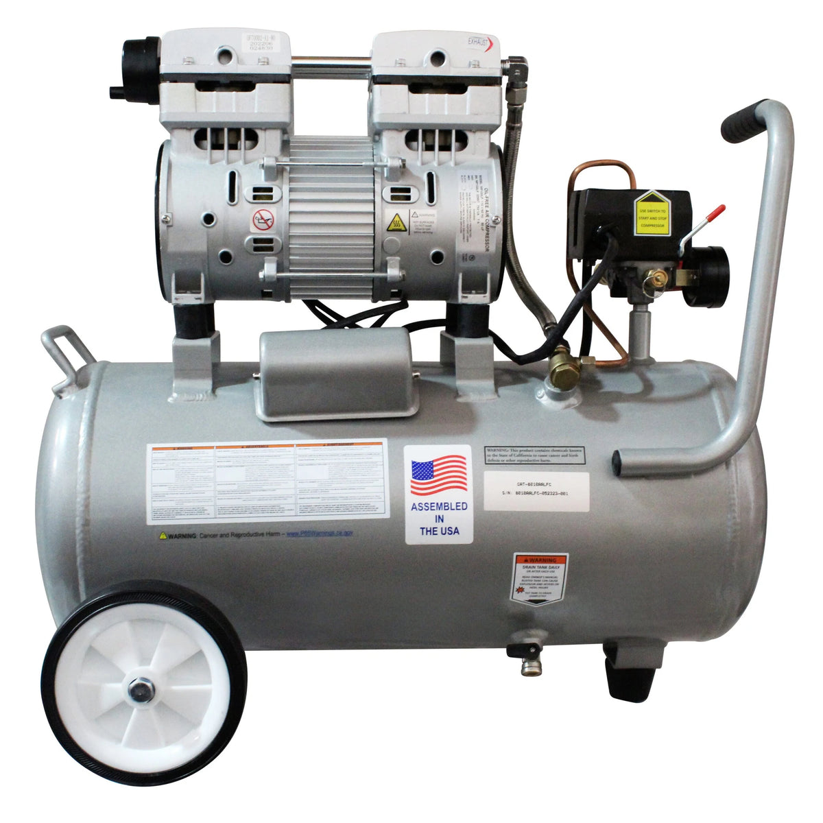 California Air Tools 8010ALFC 1 HP 8 Gallon Oil-Free Aluminum Air Compressor – alternate view 3