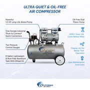 California Air Tools 8010ALFC 1 HP 8 Gallon Oil-Free Aluminum Air Compressor – alternate view 7