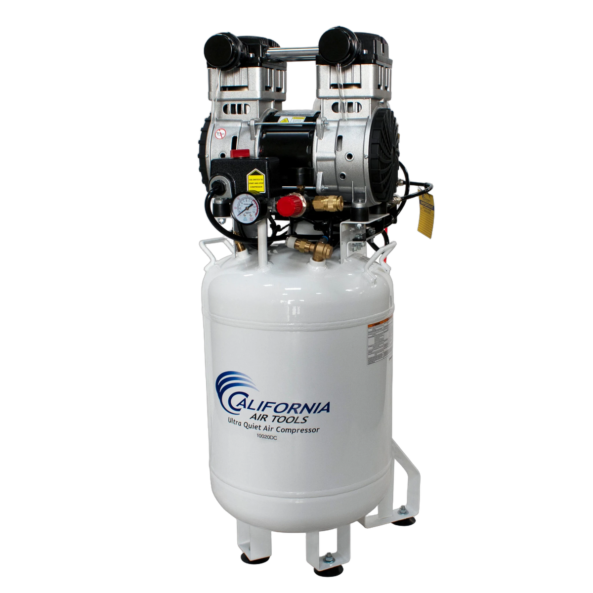 California Air Tools 10020DC 2 HP 10 Gallon Oil-Free Air Compressor with 80% Air Dryer – front