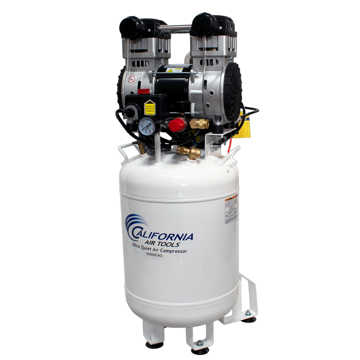 California Air Tools 10020DCAD 2 HP 10 Gallon Oil-Free Air Compressor with 80% Air Dryer & Auto Drain – front