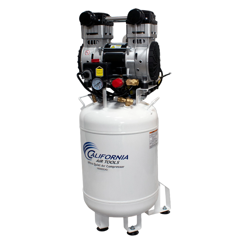 California Air Tools 10020DCAD-22060 2 HP 10 Gallon Oil-Free Air Compressor with 80% Air Dryer & Auto Drain – front