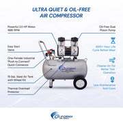 California Air Tools 15020C 2 HP 15 Gallon Oil-Free Air Compressor – alternate view 9