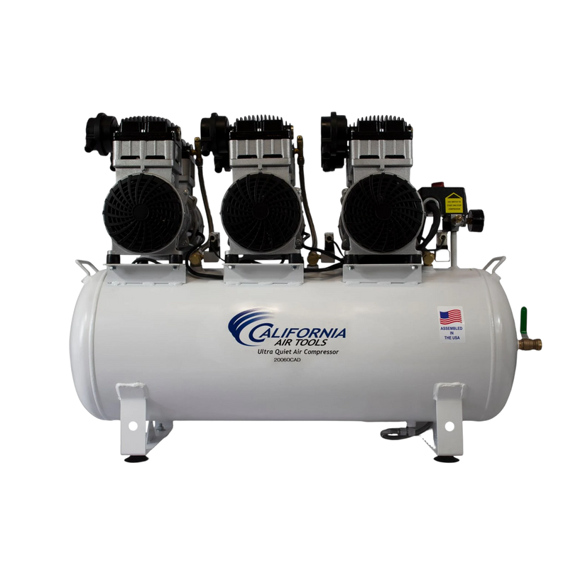 California Air Tools 20060CAD 6.0 HP 20 Gallon Oil-Free Air Compressor with Automatic Drain 220V – front