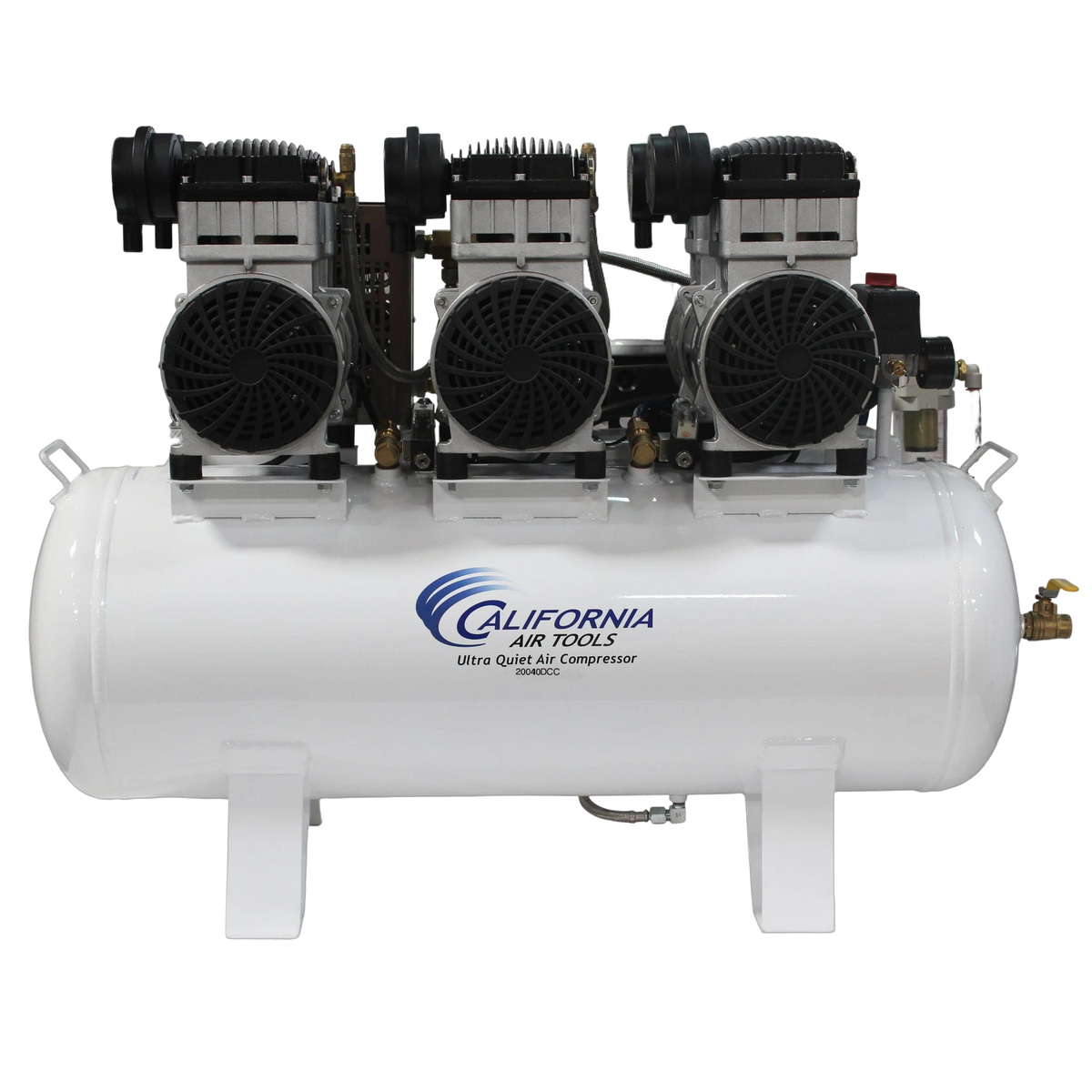 CALIFORNIA AIR TOOLS 20060DCC Powerful 6.0 Hp Ultra Quiet, Ultra Dry & Oil-Free 20-Gallon Air Compressor with 98% Air Drying System – front