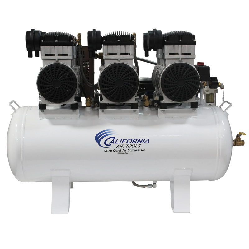 CALIFORNIA AIR TOOLS 20060DCC Powerful 6.0 Hp Ultra Quiet, Ultra Dry & Oil-Free 20-Gallon Air Compressor with 98% Air Drying System – front