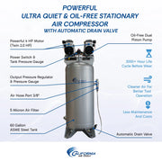 California Air Tools 60040CAD 4.0 HP 60 Gallon Oil-Free Air Compressor – alternate view 9