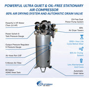 California Air Tools 60040DCAD 4.0 HP 60 Gallon Oil-Free Air Compressor with Air Dryer – alternate view 10