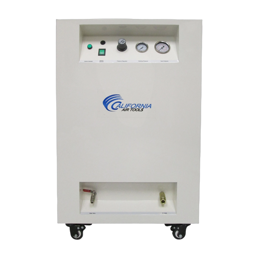 CALIFORNIA AIR TOOLS 8010SPCAD 1.0 Hp Ultra Quiet & Oil-Free 8 Gallon Air Compressor in Sound proof Cabinet with Auto Drain – front