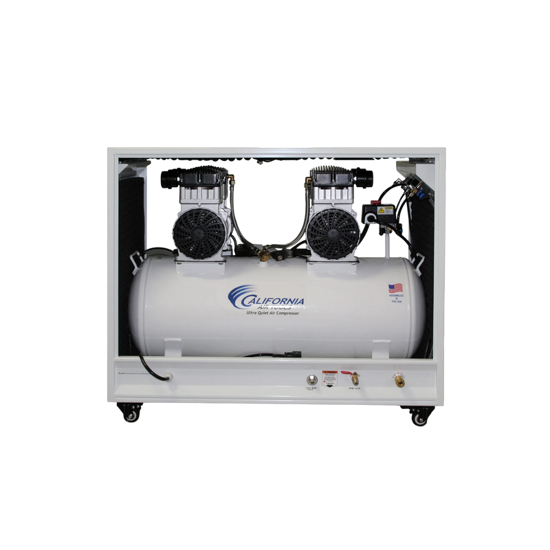 California Air Tools 20040SPCAD 4.0 HP 20 Gallon Oil-Free Air Compressor with Auto Drain and Soundproof Cabinet – front