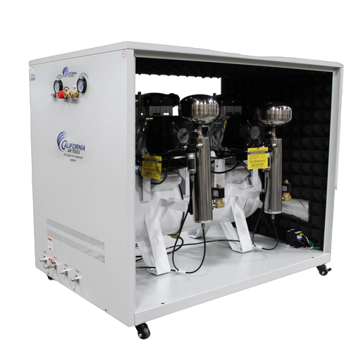 California Air Tools 20040DSPCAD 4.0 HP 20 Gallon Oil-Free Air Compressor with Air Dryer, Auto Drain, and Soundproof Cabinet – front