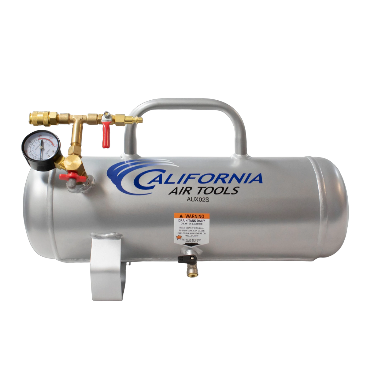 California Air Tools AUX02S 2 Gallon Portable Auxiliary Air Tank – front
