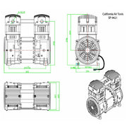 California Air Tools SP-9421 2.0 HP Oil-Free Replacement Pump Motor – alternate view 5