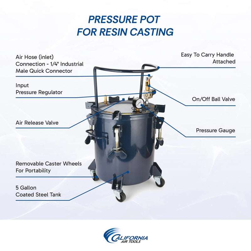 California Air Tools 365C 5 Gallon Resin Casting Pressure Pot – alternate view 7